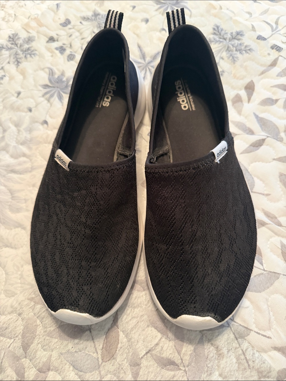 Adidas Women's Lite Racer Slip On Shoes Black White AC8475 Size 10 - Picture 3 of 3